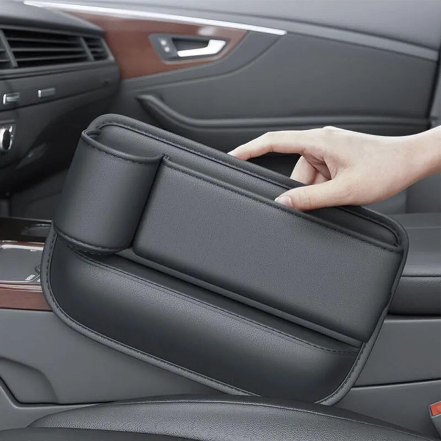 Car Leather Cup Holder Gap Bag