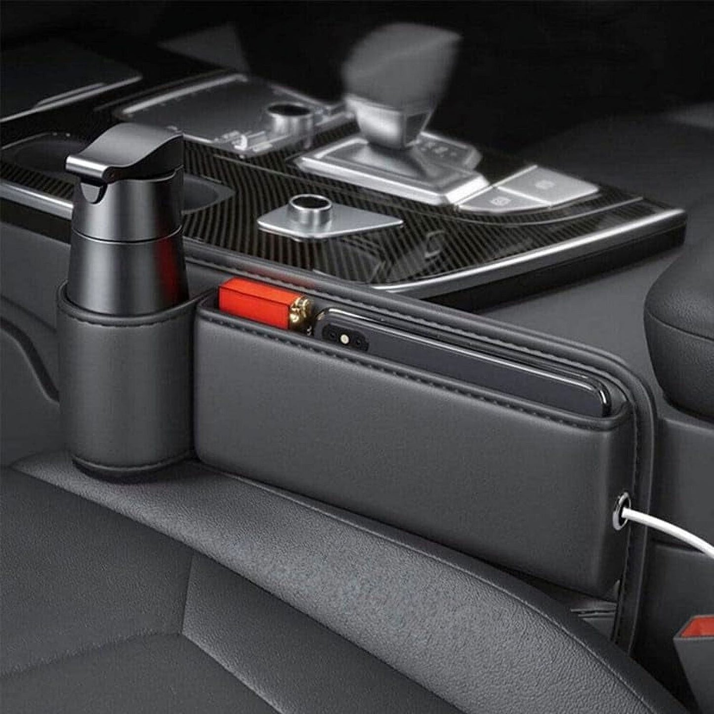 Car Leather Cup Holder Gap Bag